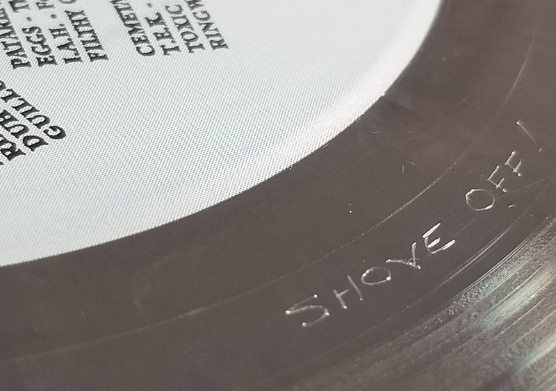 7 inch vinyl etching message